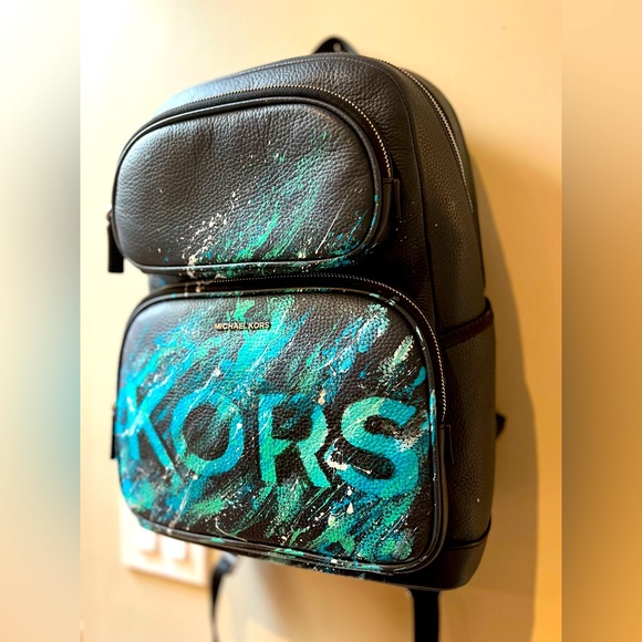 Michael Kors numbered “fire and ice” Collection blue utility backpack - Picture 4 of 9